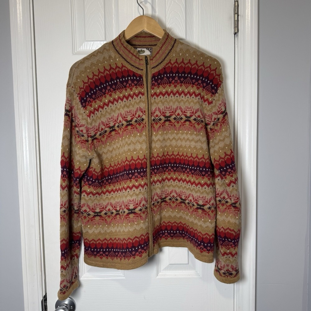 Vintage‎ Tiara International Raime Cotton Full Zip Cardigan Sweater